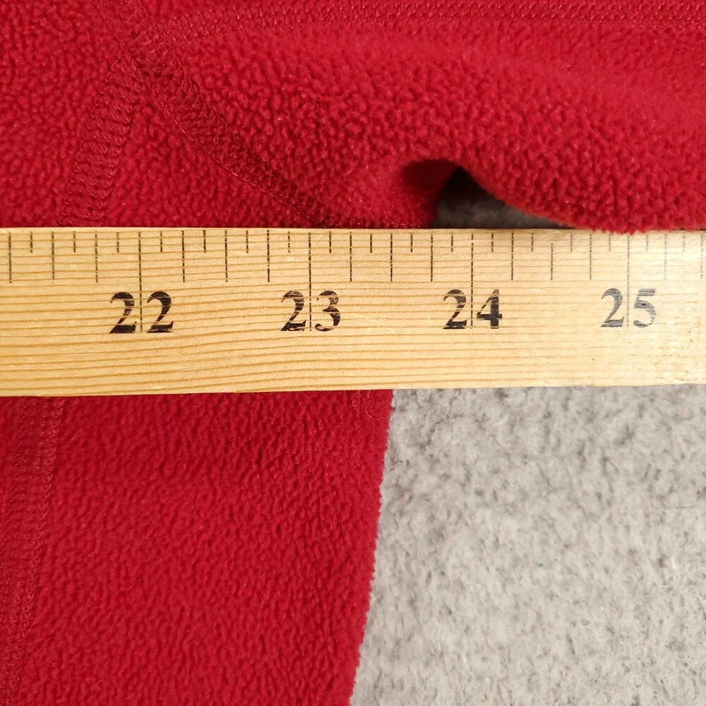 The North Face Fleece Sweater Mens Large Red 1/4 Zip Sweatshirt Pullover Jacket